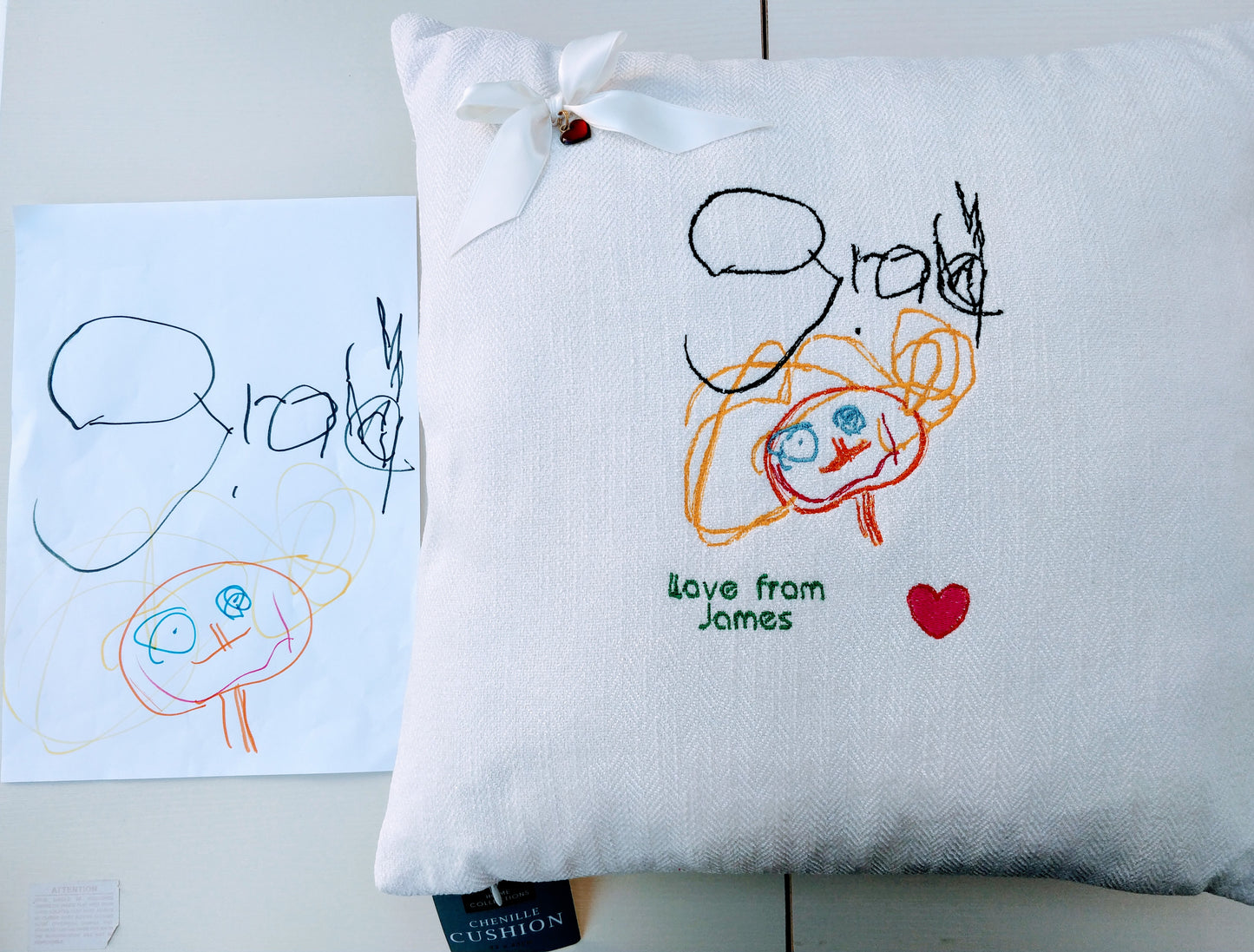 Childrens drawing cushion