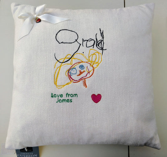 Childrens drawing cushion